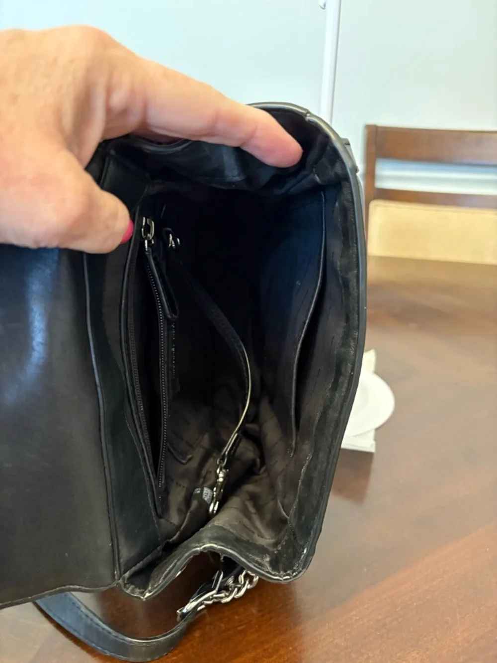 Michael Kors Black Quilted Leather Backpack - Picture 6 of 8